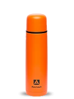 Термос Арктика (1 литр) с узким горлом, пластиковый корпус, оранжевый
