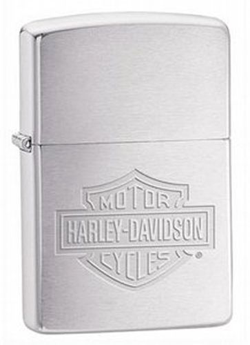 Зажигалка Zippo Harley-Davidson®, с покрытием Brushed Chrome, латунь/сталь, серебристая, 36x12x56 мм