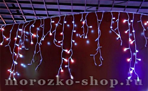 Гирлянда "Сосульки" DURAWISE асс.2, 192 LED-огней, батарейка, 7+1,5м, контроллер, белый провод, уличная, Kaemingk