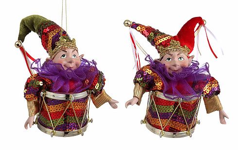 Ёлочное украшение "Скоморох" разноцветный, 18 см, подвеска, асс.2., ЦАРЬ ЕЛКА
