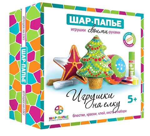 Набор Игрушки на елку, "Шар-папье"