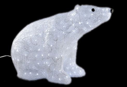 "Медведица" светящаяся MOMMY, акрил, 120 холодных белых LED-огней, 60 см+5 м, уличная, Kaemingk