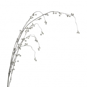 A 53153 Ветка с льдинками GLT PEARL/TWIG STEM SLV/WH