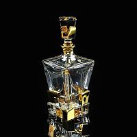 LORD Графин для виски 0,85 л. H29 см, хрусталь/декор золото 24К