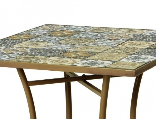 Садовая мебель с мозаикой "Тулуза" (стол и 3 стула), металл, керамика, Kaemingk фото 2