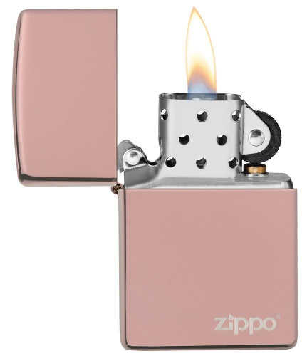 Зажигалка Zippo Classic с покрытием High Polish Rose Gold, латунь/сталь, розовое золото, глянцевая фото 3