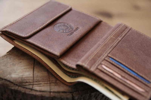 Бумажник Klondike Finn, коричневый, 10x11,5 см фото 10