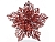 Пуансеттия АЖУРНОЕ ЧУДО, на клипсе, красная, 23.5 см, Kaemingk