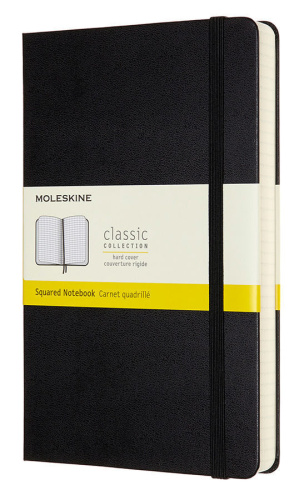 Блокнот Moleskine Classic Expended Large, 400 стр., черный, в клетку