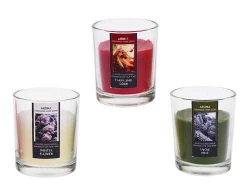 Свеча ароматическая в стакане "Ароматное настроение", 5х5х6 см, разные модели, Koopman International