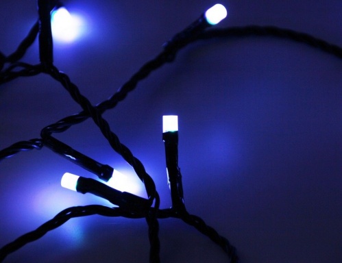 Светодиодная гирлянда "Нить объемная", LED лампы, прозрачный PVC провод, контроллер, таймер, уличная, Kaemingk фото 7