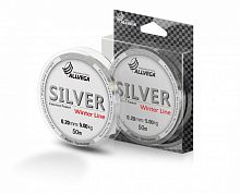 Леска Allvega Silver (50м) 0.20мм (5,00кг) серебристая