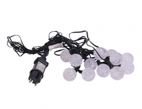 Гирлянда "Хрустальная сказка", 12  RGB LED-огней, 5.5+5 м, черный провод, уличная, Kaemingk фото 12