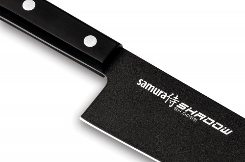 Нож Samura сантоку Shadow с покрытием Black-coating, 17,5 см, AUS-8, ABS пластик фото 2