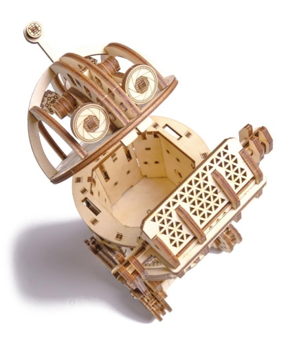 Механическая деревянная сборная модель Wood Trick Космический робот Уборщик фото 6
