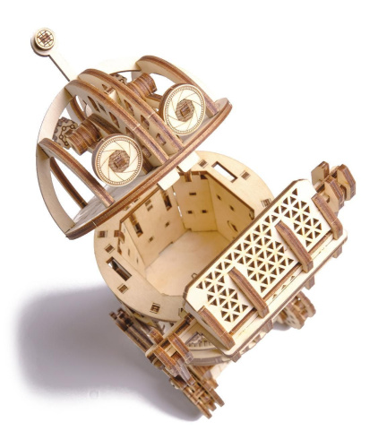 Механическая деревянная сборная модель Wood Trick Космический робот Уборщик фото 5