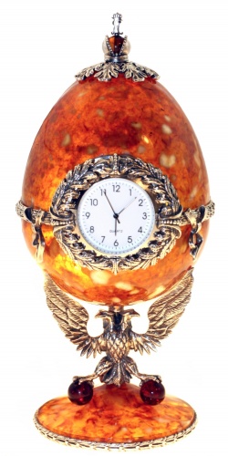 часы-шкатулка "Державные" из янтаря, 1801 фото 5