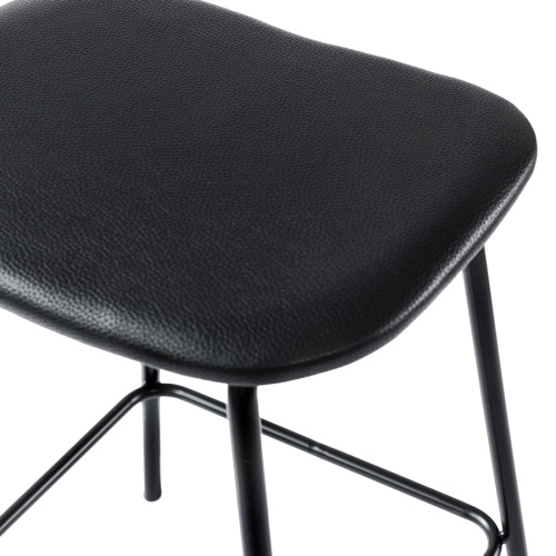 Набор из 2 полубарных стульев randall, экокожа, черные фото 5
