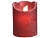 Светодиодная восковая свеча ПРАЗДНИЧНАЯ, с глиттером, красная, тёплый белый LED-огонь колышущийся, 7.5x10 см, батарейки, таймер, Kaemingk (Lumineo)