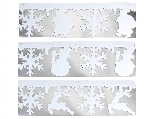 Бордюр для декориования окна "Снежная сказка", 60х18 см, разные модели, Koopman International фото 4