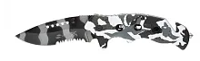 Нож складной Stinger, клинок 95 мм, рукоять: алюминий, чёрно-белый камуфляж