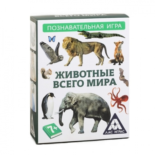 Обучающая игра-викторина «Животные со всего света», 50 карточек