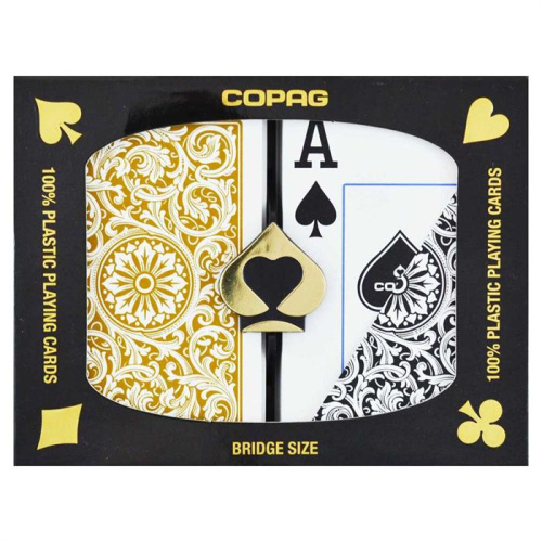 Карты "Copag Poker Size Jumbo 1546 Double Deck (Black, Gold)" фото 2