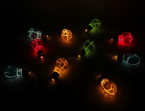 Электрогирлянда "Цветные чудеса" (шарики), тёплые белые LED-огни, 10 разноцветных ламп, 1.4х0.3 м, батарейки, прозрачный провод PVC, SNOWHOUSE фото 3