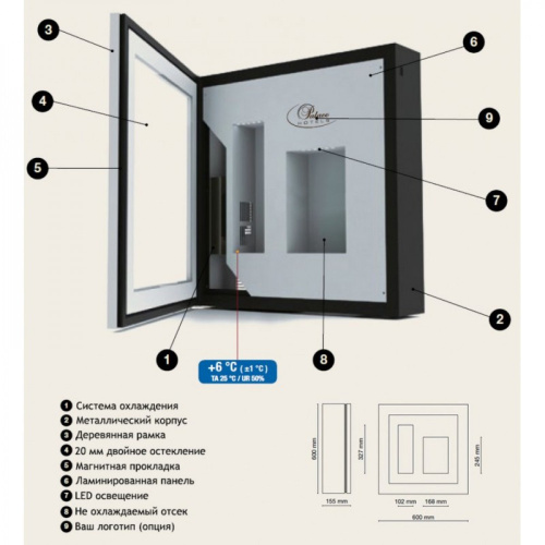 Винный шкаф IP Industrie QV12-N1152B фото 4