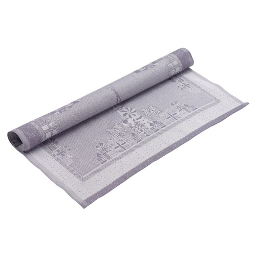 Салфетка из хлопка фиолетово-серого цвета с рисунком Щелкунчик, new year essential, 53х53см фото 2