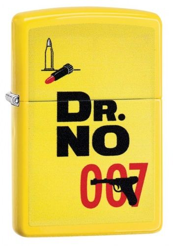 Зажигалка Zippo James Bond с покрытием Lemon™, латунь/сталь, жёлтая, матовая, 36x12x56 мм