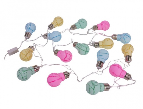 Электрогирлянда "Цветные чудеса" (шарики), тёплые белые LED-огни, 16 разноцветных ламп, 2.2х1.5 м, прозрачный провод PVC, SNOWHOUSE фото 3