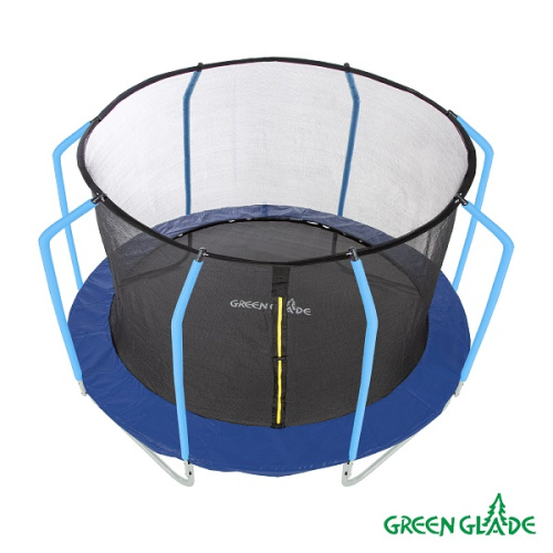 Батут уличный Green Glade с сеткой 12-футовый 4 ножки 8 стоек (2 кор.) фото 6