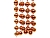 Ёлочные БУСЫ пластиковые ГИГАНТ, цвет: трюфельный, 20 мм, 2.7 м, Kaemingk (Decoris)