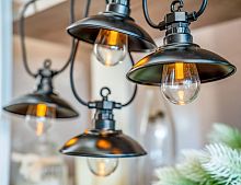 Светодиодная гирлянда из лампочек Party Lights - 'В СТИЛЕ РЕТРО', 10 экстра тёплых белых LED-огней, 5 м, коннектор, чёрный провод, уличная, Winter Deco