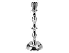 Канделябр БРУТАЛЕ СЕМПЛИЧЕ под 1 свечу, никелированный алюминий, серебряный, 20 см, Koopman International
