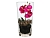 Искусственная орхидея ФАЛЕНОПСИС в конической вазе, тёмно-розовый, 30 см, Edelman, Mica