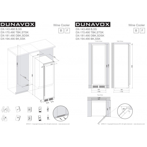 Винный шкаф Dunavox DX-181.490SDSK фото 8