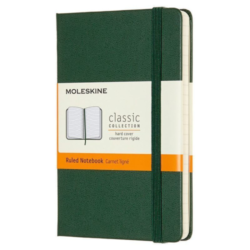 Блокнот Moleskine Classic Pocket,192 стр., зеленый, в линейку