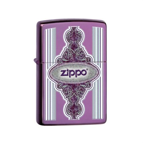 Зажигалка ZIPPO Classic с покрытием Abyss™, латунь/сталь, сиреневая, глянцевая, 36x12x56 мм, 28866