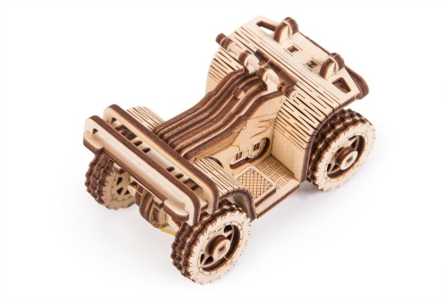 Механический 3D-пазл из дерева Wood Trick Квадроцикл ATV фото 4