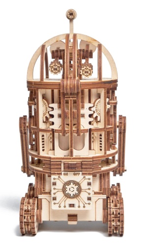 Электронная деревянная сборная модель Wood Trick Космический робот Уборщик (с двигателем) фото 8