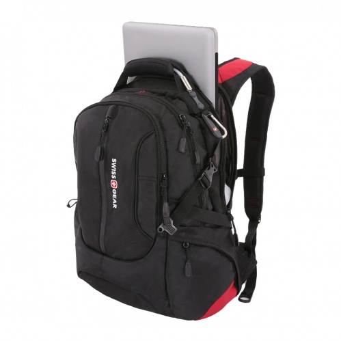 Рюкзак Swissgear 15”, черный/красный, 36х17х50 см, 30 л фото 6