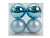Набор однотонных пластиковых шаров, глянцевые и матовые, голубые, 100 мм, упаковка 4 шт., Winter Decoration