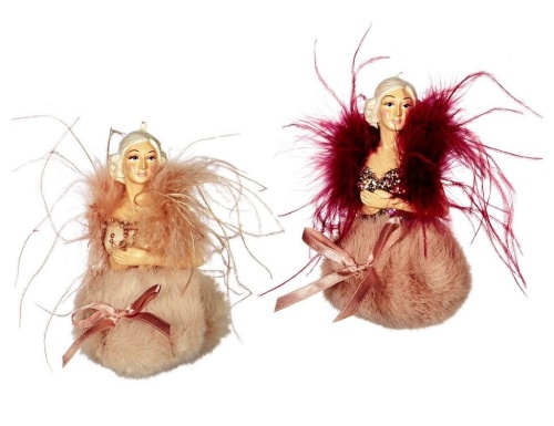 Ёлочная игрушка "Мечтающая балерина", полистоун, текстиль, 14 см, Goodwill фото 2