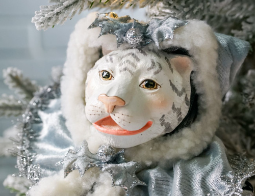 Ёлочная игрушка ТИГР ШОЛТО, текстиль, полиэстер,  30 см, Winter Deco фото 2