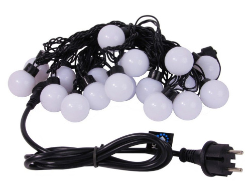 Светодиодная гирлянда "Большие" шарики, 20 RGB LED, 5+1.5 м, коннектор, черный провод, уличная, Rich LED фото 5