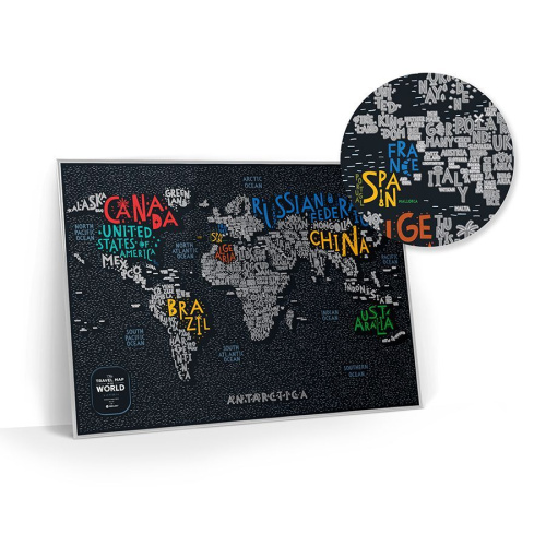 Карта travel map letters world фото 4