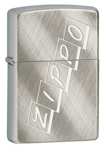 Зажигалка ZIPPO, латунь с покрытием Brushed Chrome, серебристая, матовая, 36x12x56 мм, 28182 ZIPPO