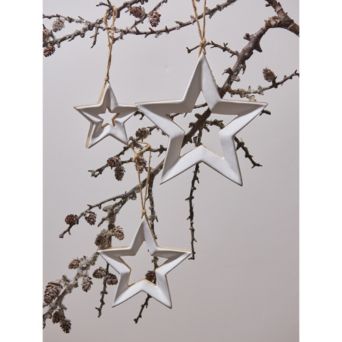 Набор елочных украшений milky stars из коллекции new year essential, 3 шт. фото 8
